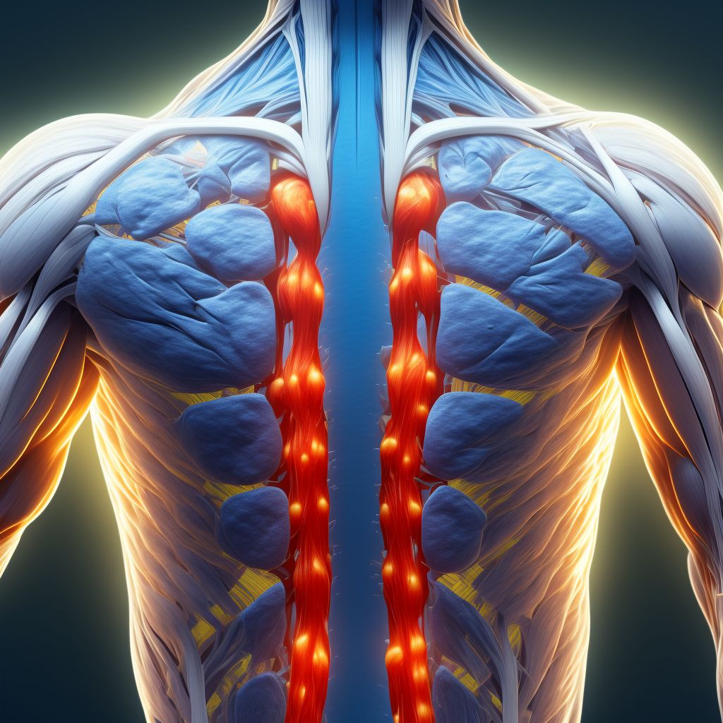 Strain of other muscles, fascia and tendons at shoulder and upper arm level, unspecified arm, sequela digital illustration