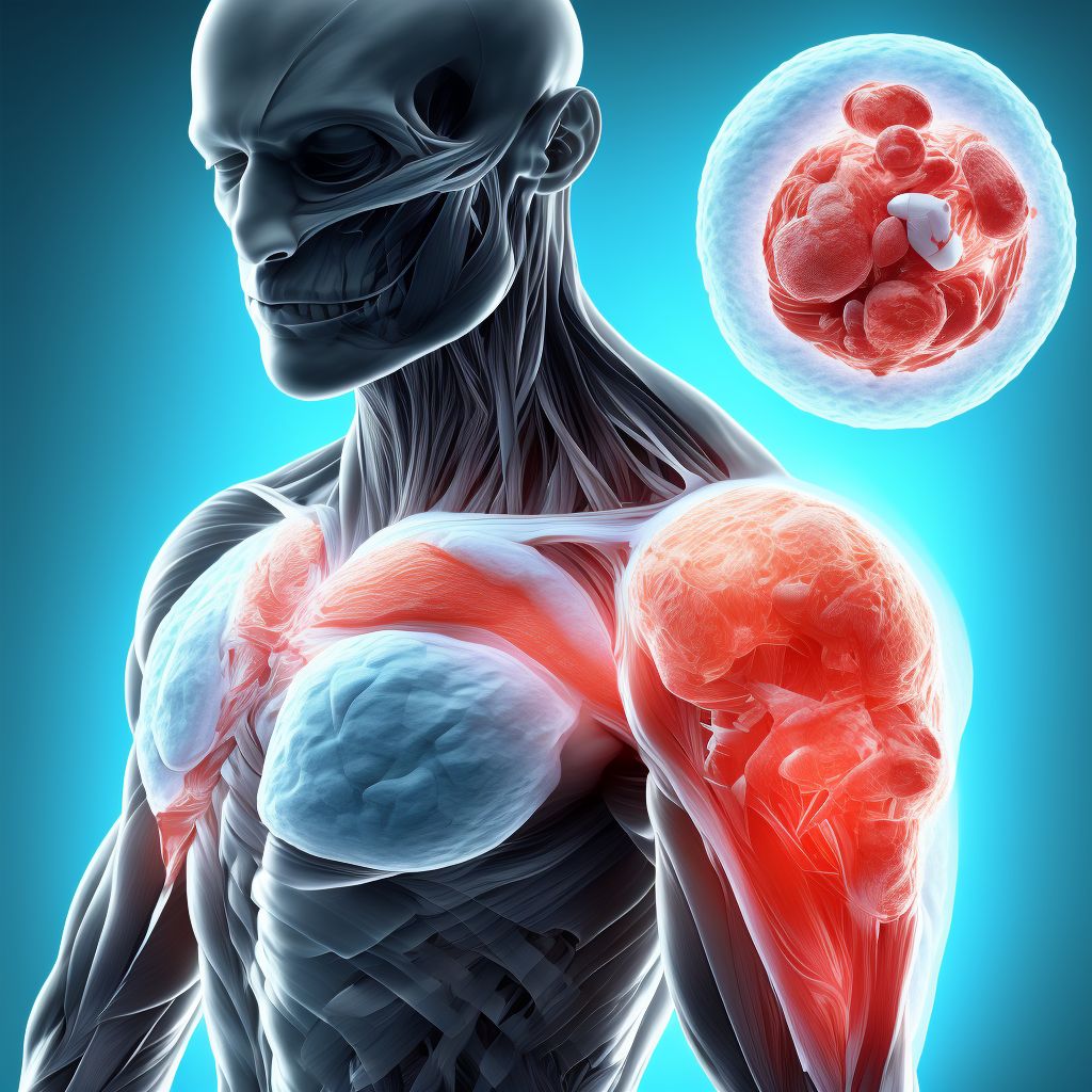 Laceration of other muscles, fascia and tendons at shoulder and upper arm level, unspecified arm, sequela digital illustration