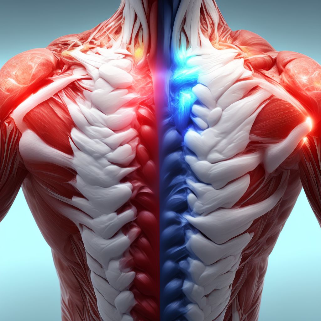 Other injury of other muscles, fascia and tendons at shoulder and upper arm level, right arm, sequela digital illustration