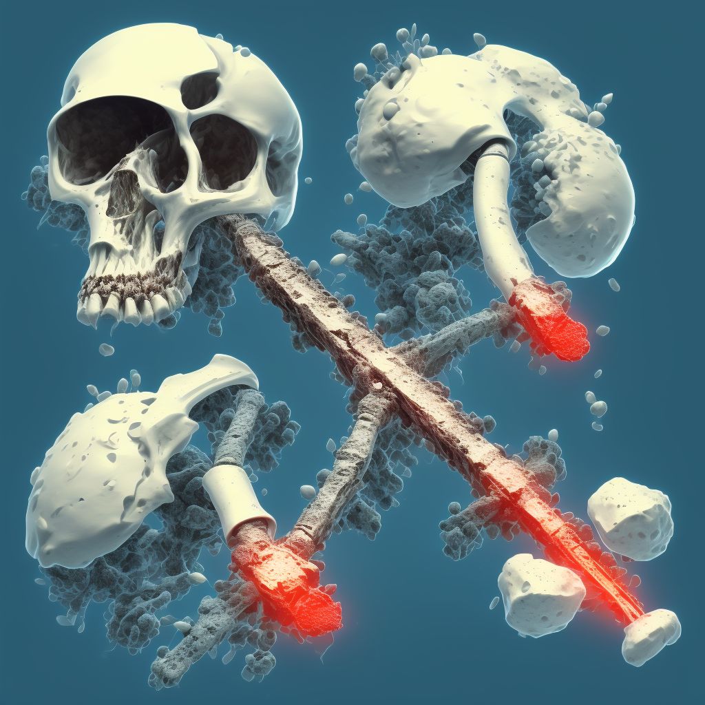 Salter-Harris Type IV physeal fracture of upper end of humerus, unspecified arm, initial encounter for closed fracture digital illustration