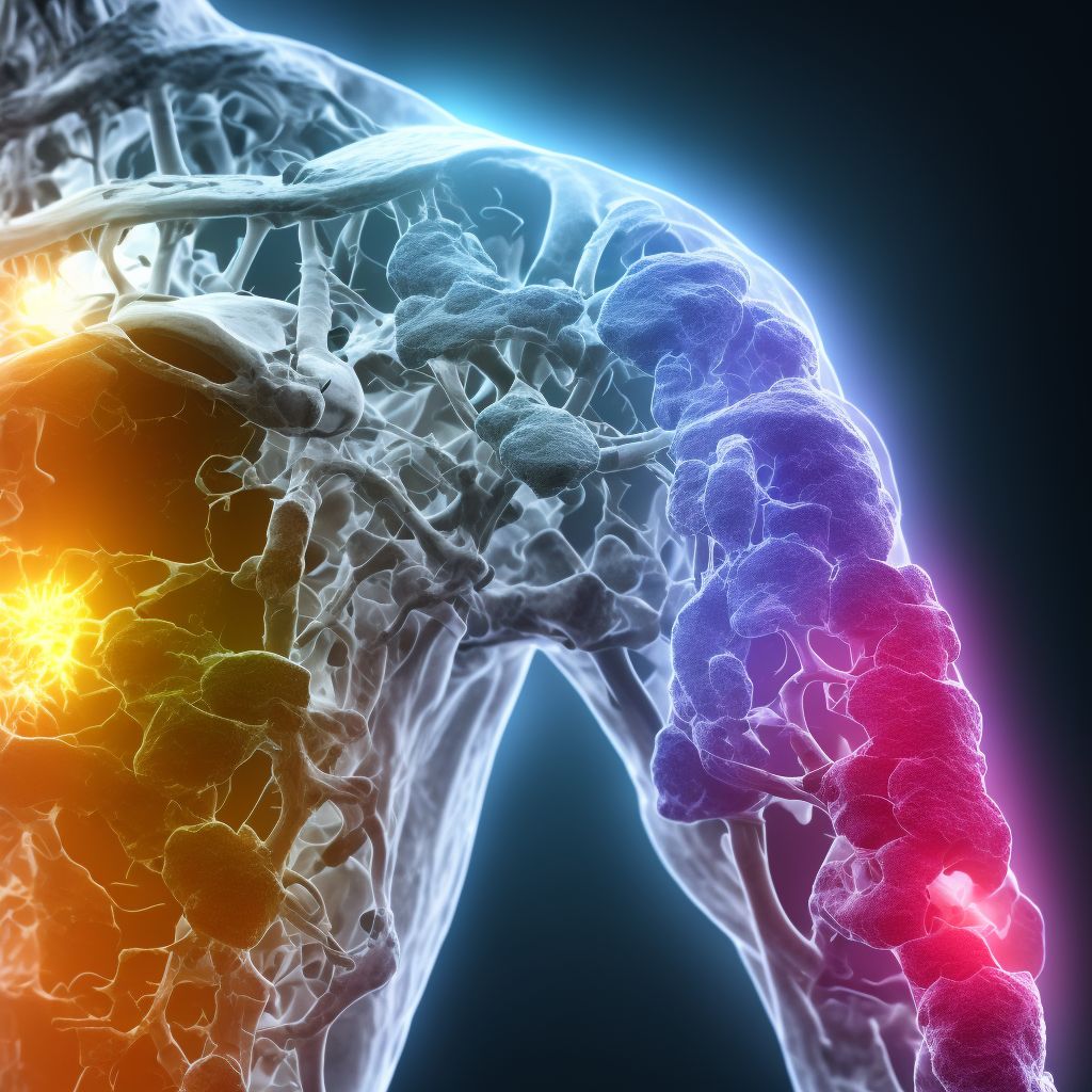 Other physeal fracture of upper end of humerus, left arm, subsequent encounter for fracture with nonunion digital illustration