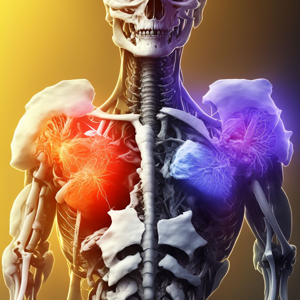 Unspecified physeal fracture of lower end of humerus, right arm, initial encounter for closed fracture digital illustration