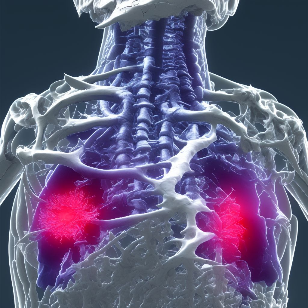 Salter-Harris Type II physeal fracture of lower end of humerus, right arm, subsequent encounter for fracture with delayed healing digital illustration