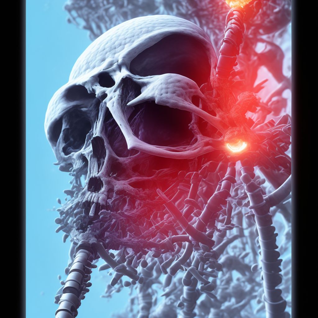 Salter Harris Type III physeal fracture of lower end of humerus, left arm, subsequent encounter for fracture with routine healing digital illustration