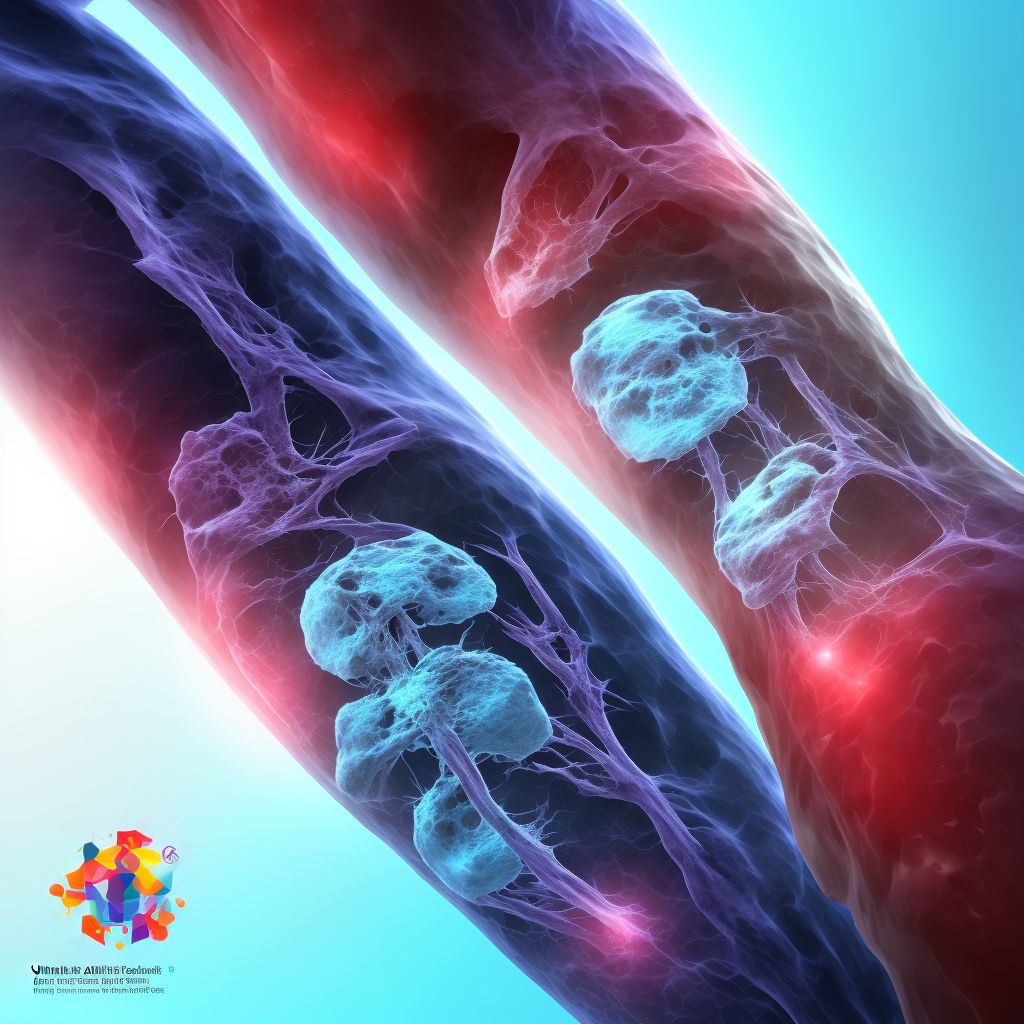 Unspecified fracture of upper end of right ulna, subsequent encounter for open fracture type IIIA, IIIB, or IIIC with delayed healing digital illustration