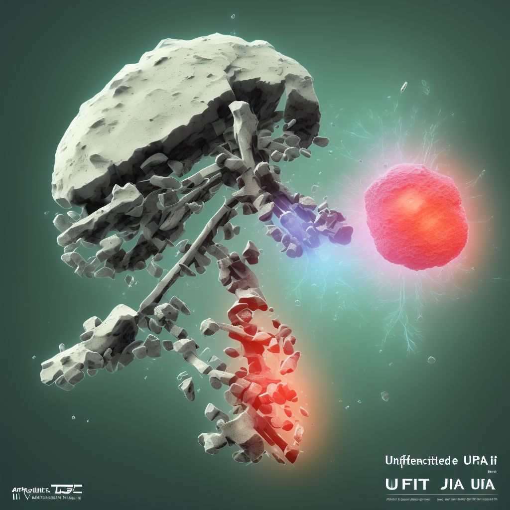 Unspecified fracture of upper end of unspecified ulna, subsequent encounter for open fracture type IIIA, IIIB, or IIIC with delayed healing digital illustration