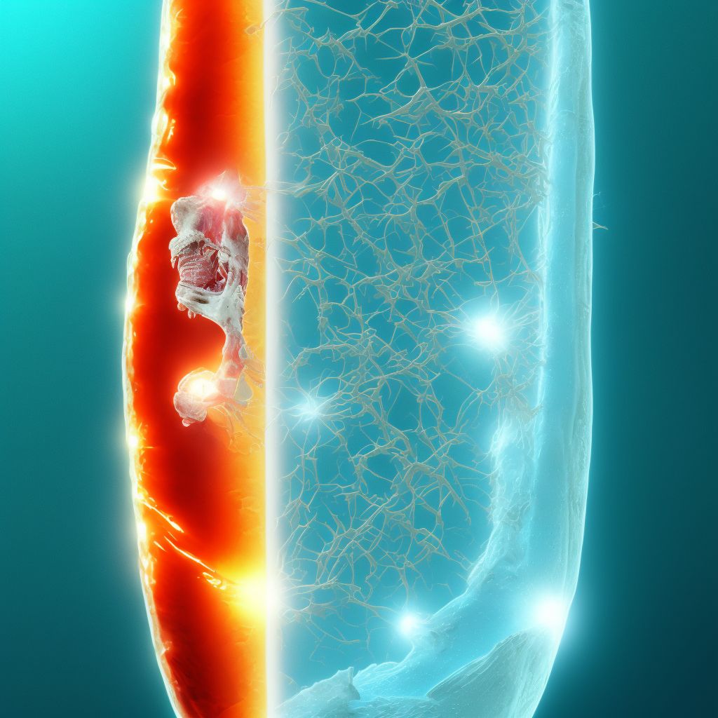 Nondisplaced fracture of olecranon process without intraarticular extension of left ulna, subsequent encounter for closed fracture with delayed healing digital illustration