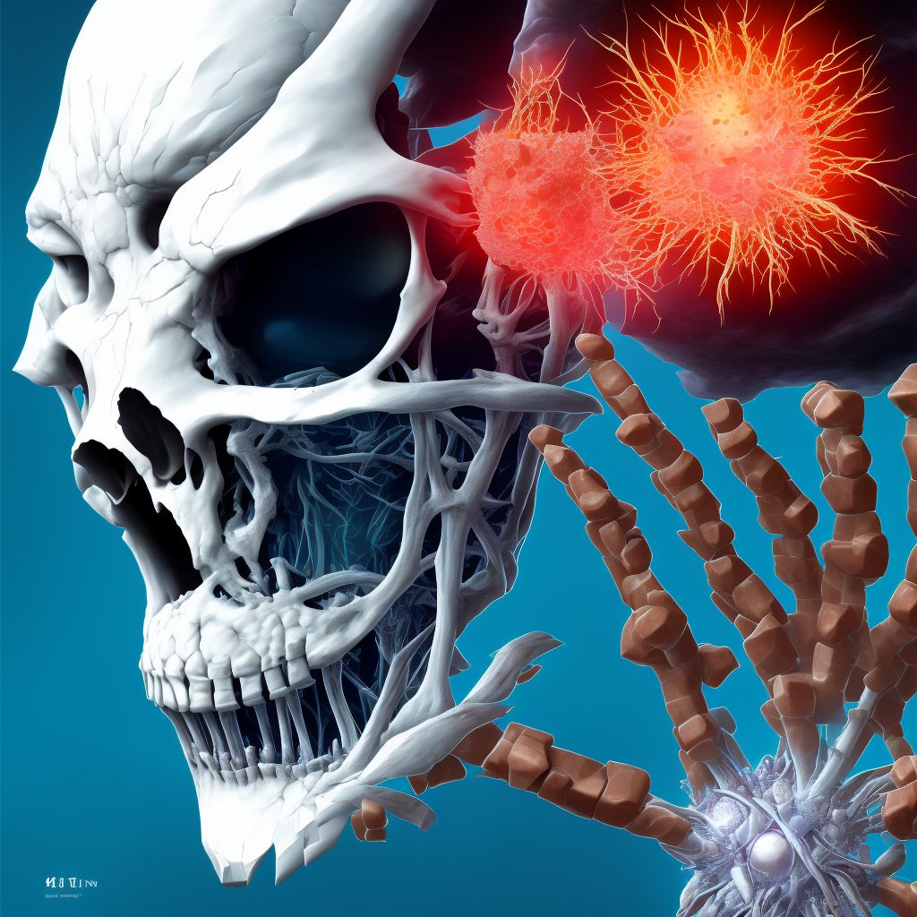 Displaced fracture of coronoid process of unspecified ulna, subsequent encounter for closed fracture with nonunion digital illustration