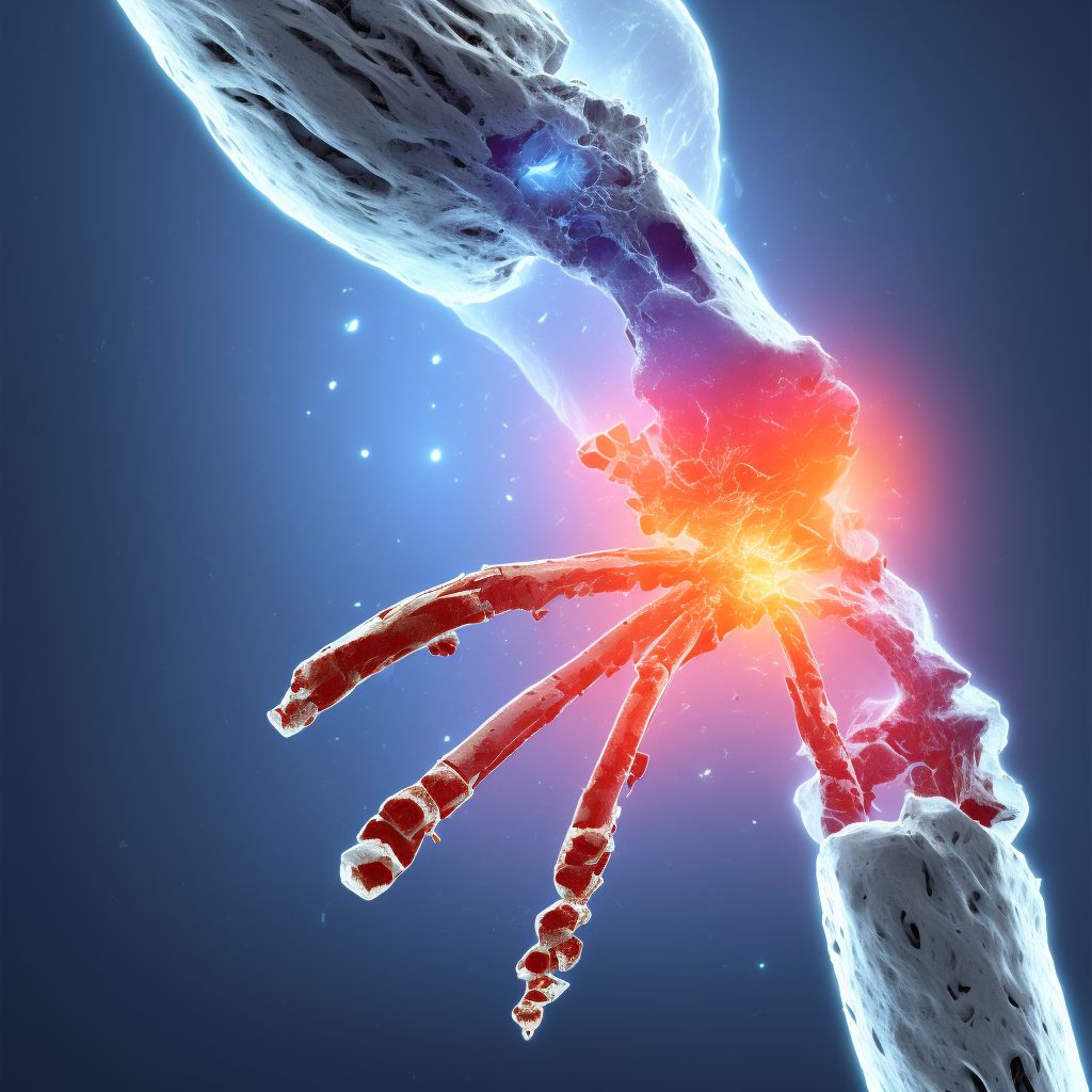 Other fracture of upper end of right ulna, subsequent encounter for closed fracture with nonunion digital illustration
