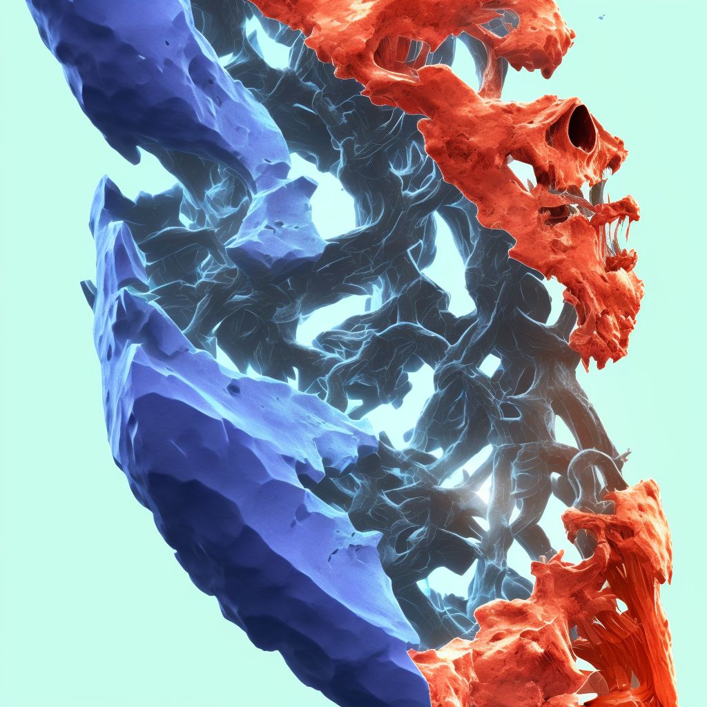 Other fracture of upper end of right ulna, subsequent encounter for open fracture type IIIA, IIIB, or IIIC with malunion digital illustration