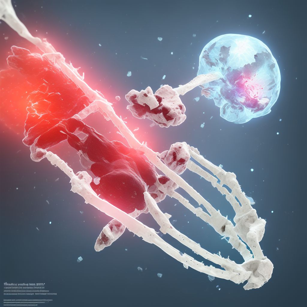 Other fracture of upper end of right ulna, sequela digital illustration