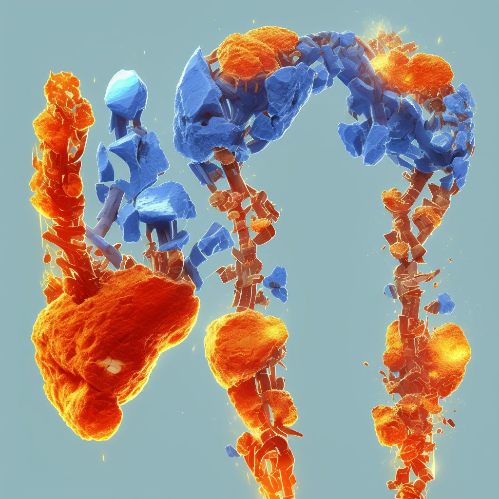 Other fracture of upper end of left ulna, subsequent encounter for open fracture type IIIA, IIIB, or IIIC with routine healing digital illustration