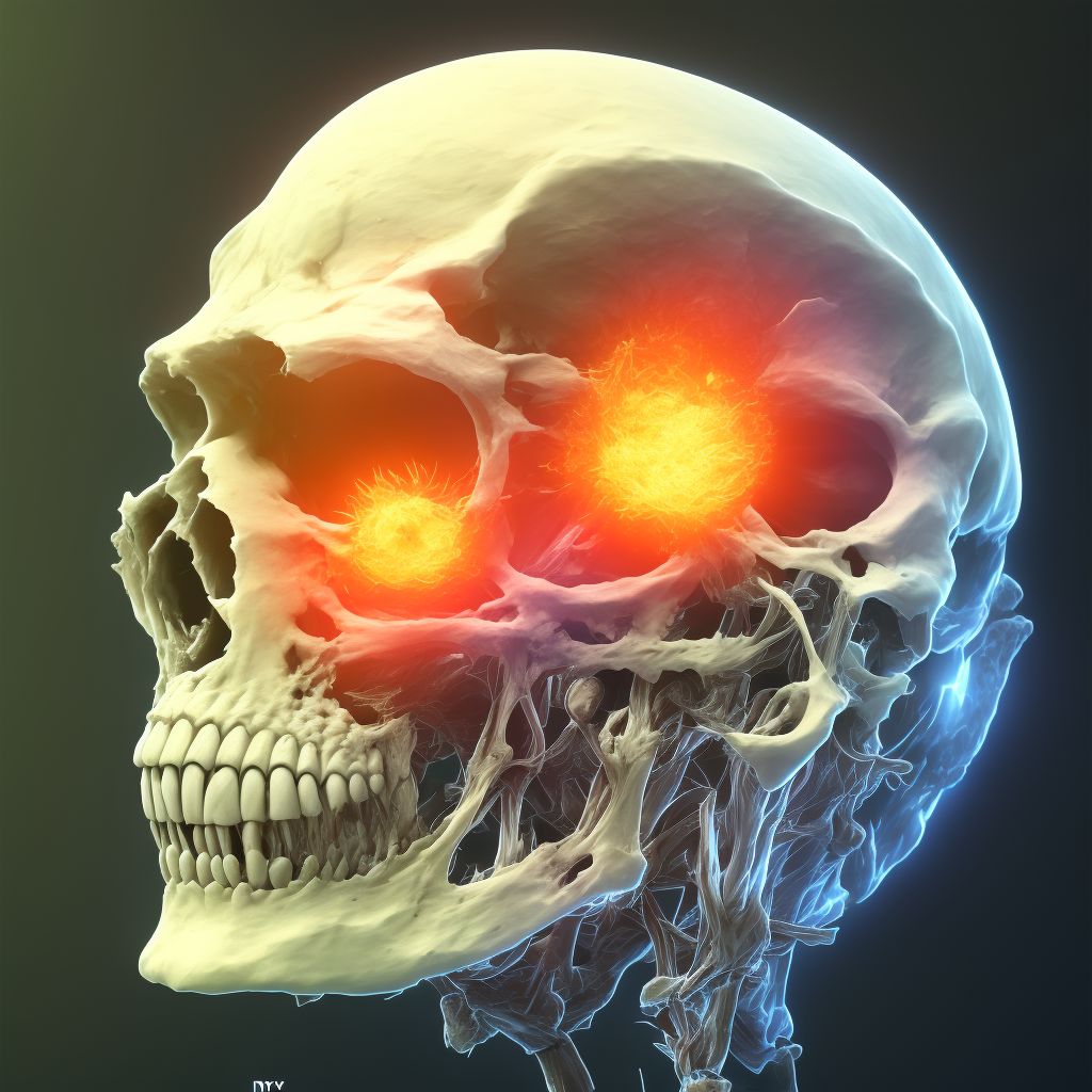 Displaced fracture of head of unspecified radius, subsequent encounter for open fracture type I or II with nonunion digital illustration