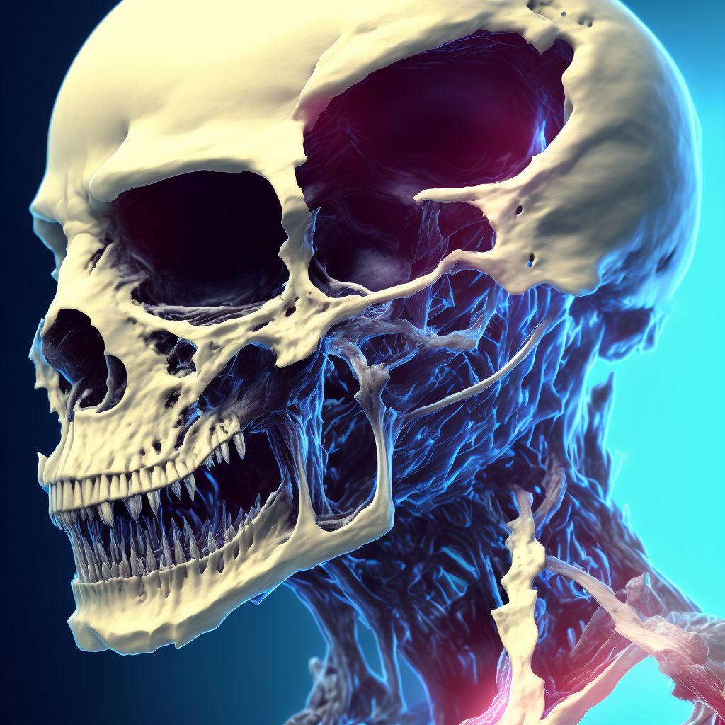 Nondisplaced fracture of head of unspecified radius, initial encounter for open fracture type I or II digital illustration