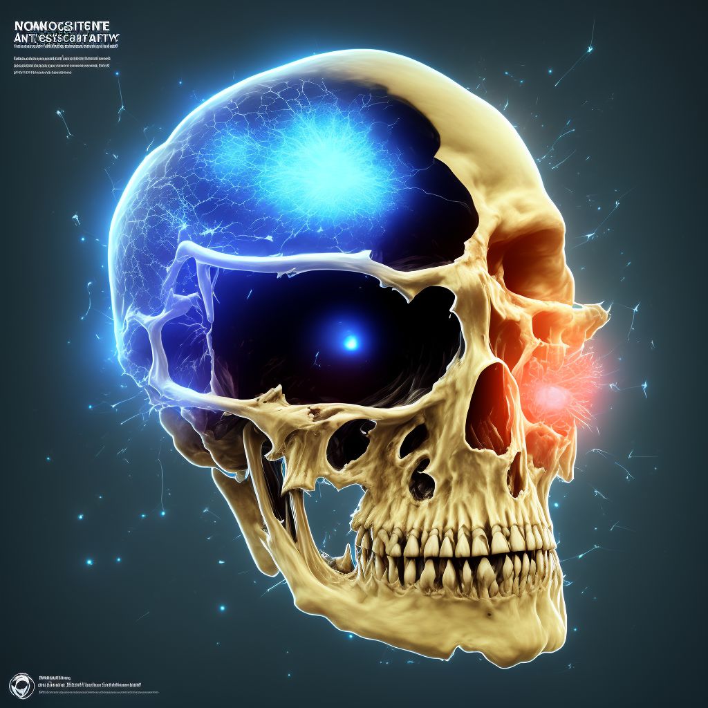 Nondisplaced fracture of head of unspecified radius, subsequent encounter for open fracture type IIIA, IIIB, or IIIC with delayed healing digital illustration