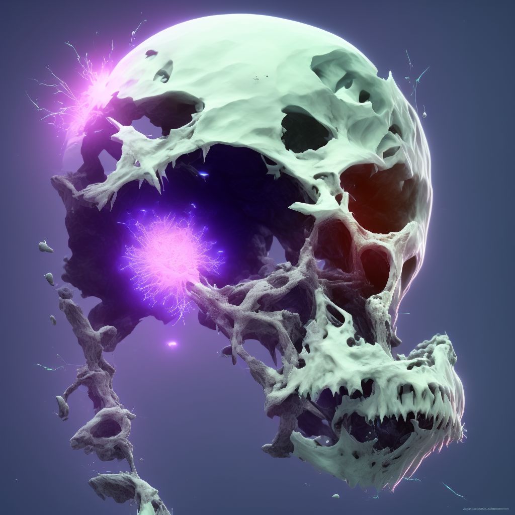 Nondisplaced fracture of neck of unspecified radius, subsequent encounter for open fracture type I or II with delayed healing digital illustration