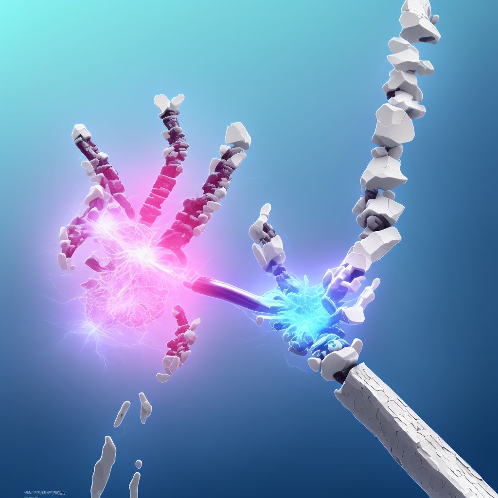 Unspecified fracture of shaft of unspecified ulna, initial encounter for open fracture type IIIA, IIIB, or IIIC digital illustration