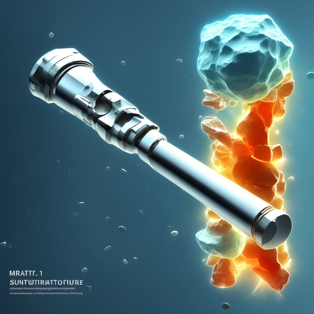 Unspecified fracture of shaft of unspecified ulna, subsequent encounter for open fracture type I or II with routine healing digital illustration