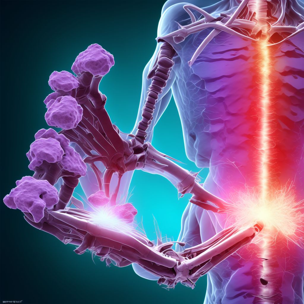 Unspecified fracture of shaft of unspecified ulna, subsequent encounter for open fracture type IIIA, IIIB, or IIIC with routine healing digital illustration