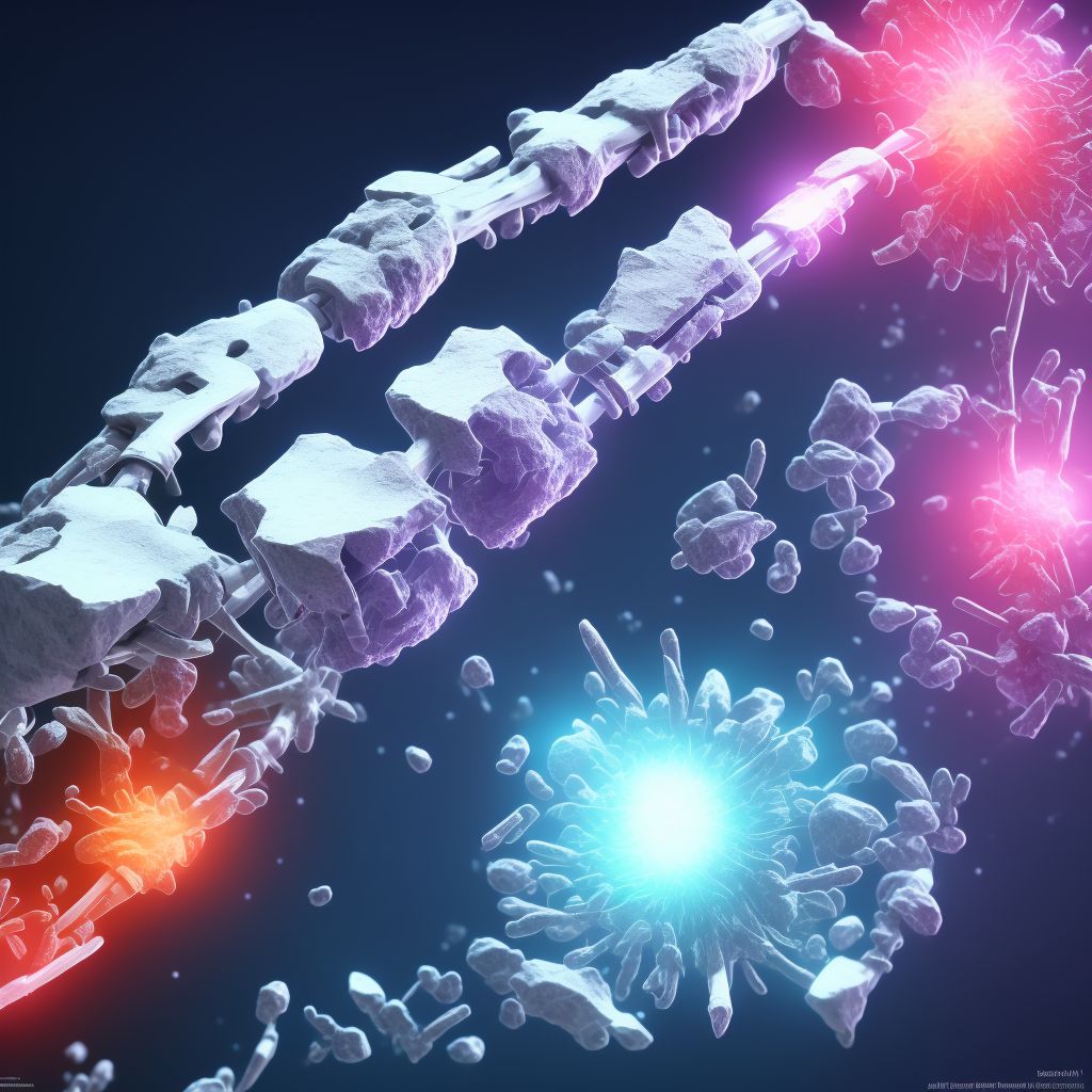 Displaced transverse fracture of shaft of left ulna, sequela digital illustration