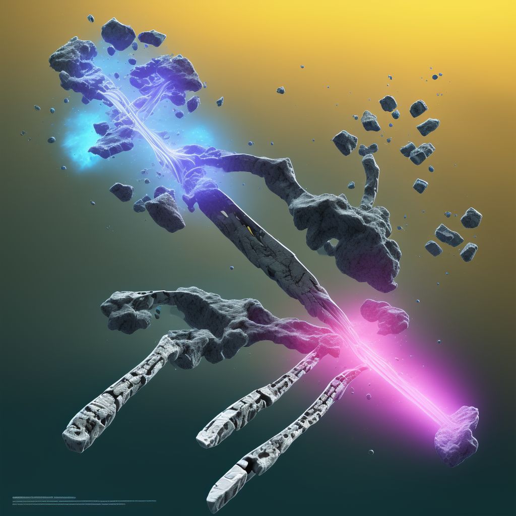 Nondisplaced transverse fracture of shaft of unspecified ulna, subsequent encounter for closed fracture with routine healing digital illustration