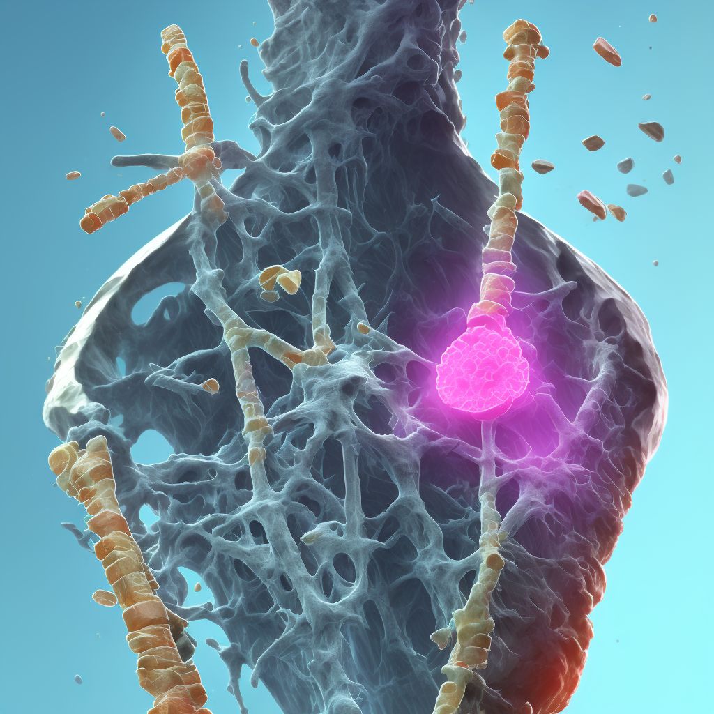 Nondisplaced transverse fracture of shaft of unspecified ulna, sequela digital illustration