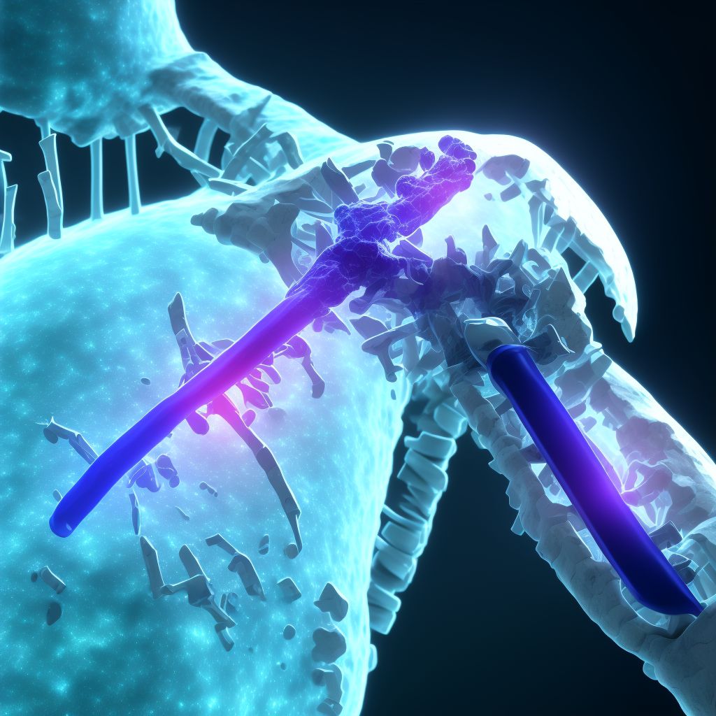 Nondisplaced oblique fracture of shaft of unspecified ulna, subsequent encounter for closed fracture with routine healing digital illustration