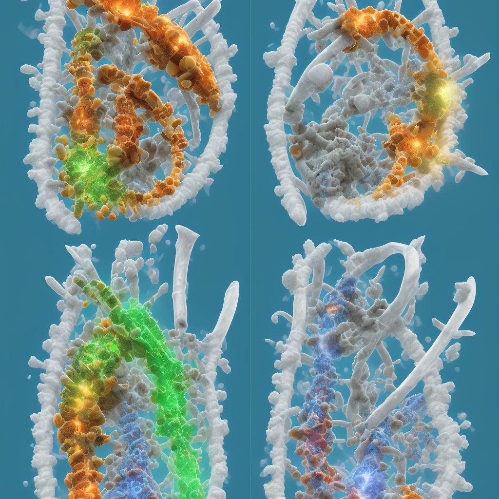 Nondisplaced spiral fracture of shaft of ulna, unspecified arm, sequela digital illustration