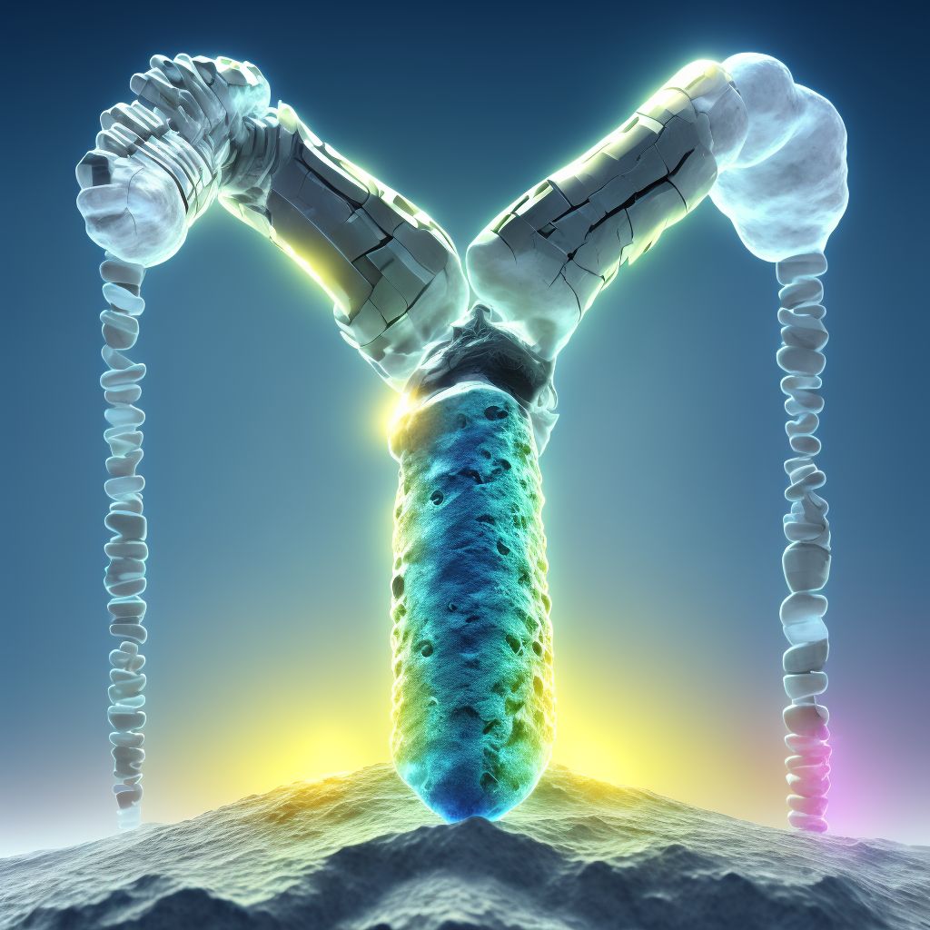 Displaced comminuted fracture of shaft of ulna, right arm, subsequent encounter for open fracture type IIIA, IIIB, or IIIC with routine healing digital illustration