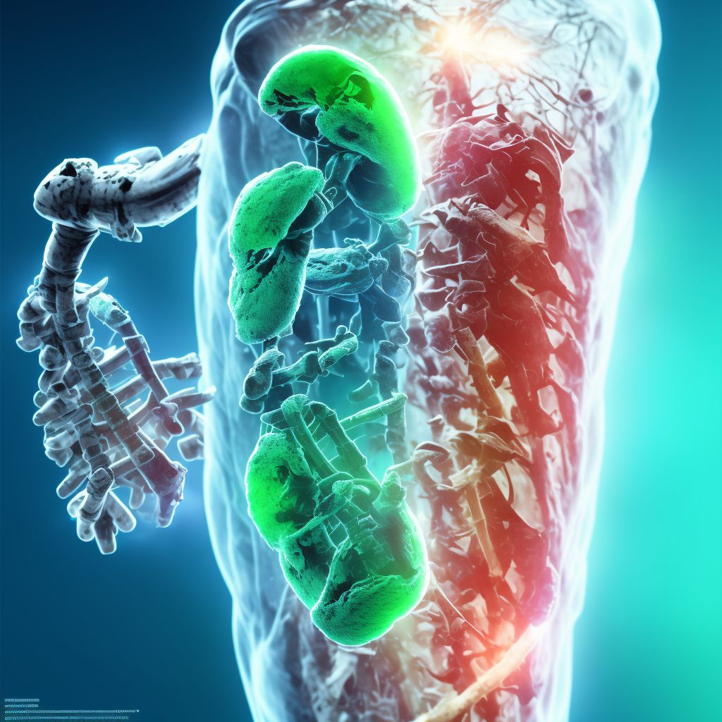 Nondisplaced comminuted fracture of shaft of ulna, left arm, subsequent encounter for open fracture type I or II with malunion digital illustration