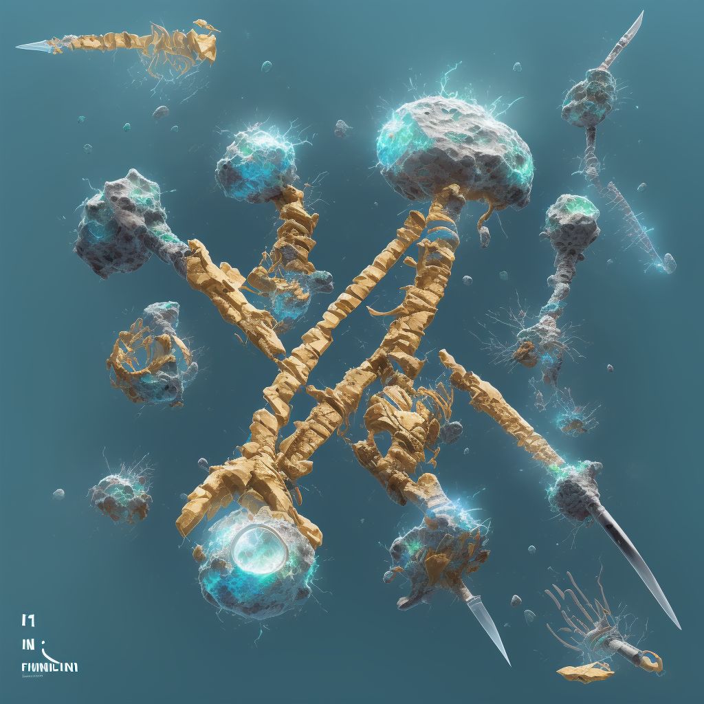 Nondisplaced comminuted fracture of shaft of ulna, unspecified arm, subsequent encounter for open fracture type IIIA, IIIB, or IIIC with malunion digital illustration