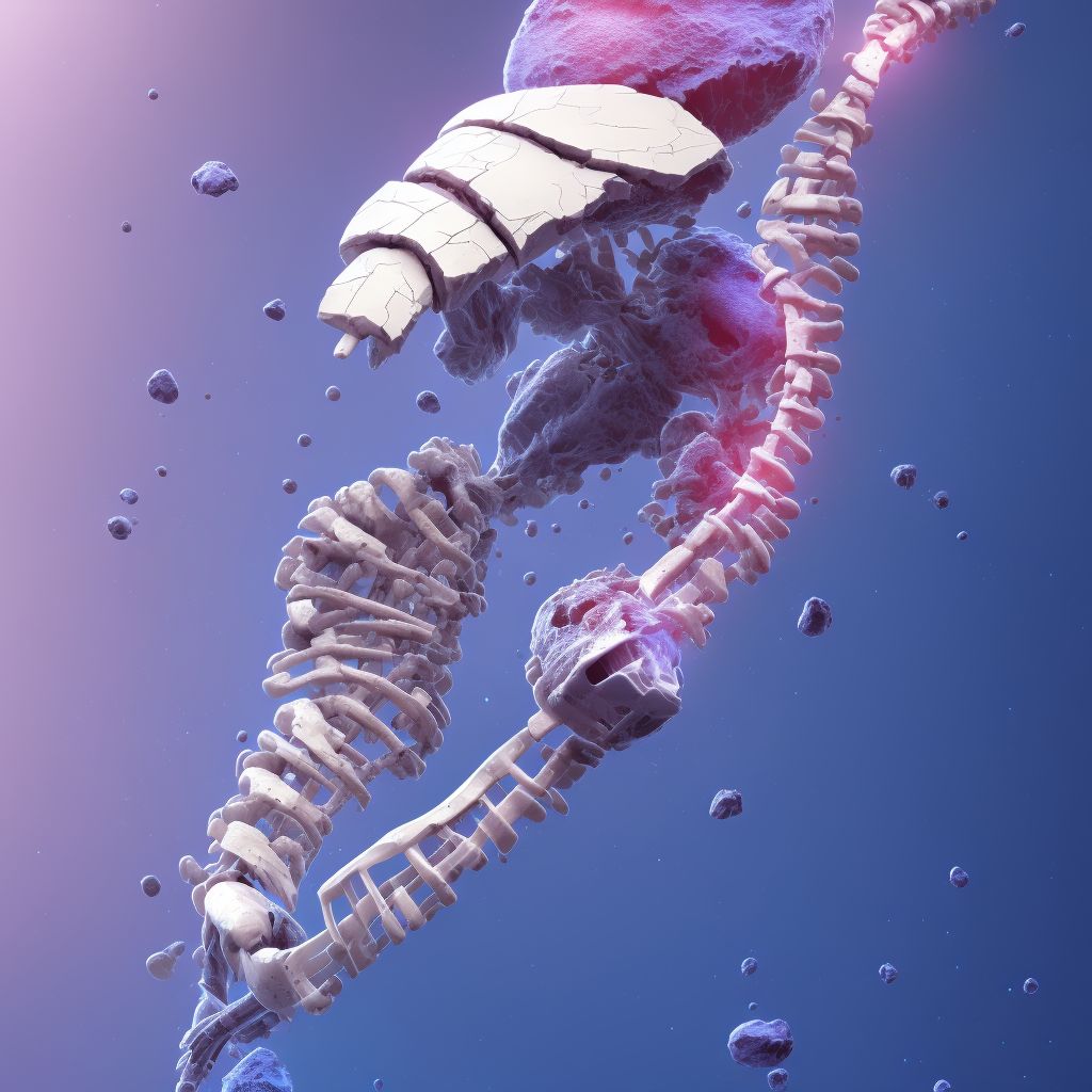 Displaced segmental fracture of shaft of ulna, left arm, initial encounter for open fracture type I or II digital illustration