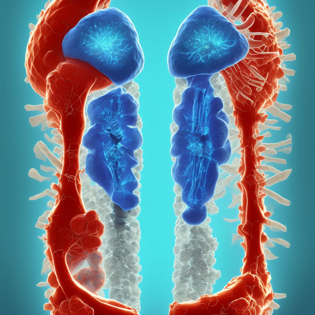 Nondisplaced segmental fracture of shaft of ulna, left arm, subsequent encounter for closed fracture with nonunion digital illustration