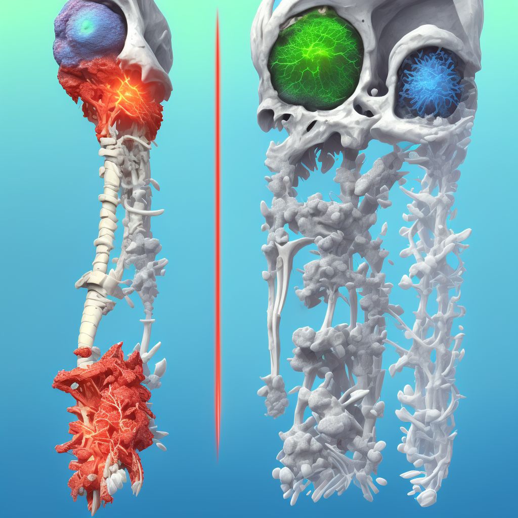 Nondisplaced segmental fracture of shaft of ulna, unspecified arm, subsequent encounter for open fracture type IIIA, IIIB, or IIIC with nonunion digital illustration