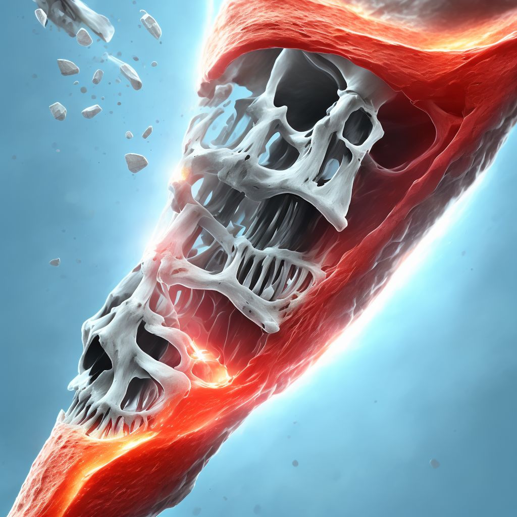 Monteggia's fracture of left ulna, subsequent encounter for closed fracture with nonunion digital illustration