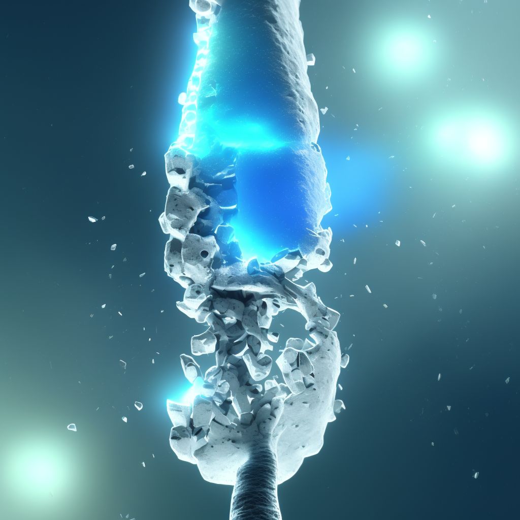 Other fracture of shaft of unspecified ulna, subsequent encounter for open fracture type IIIA, IIIB, or IIIC with malunion digital illustration