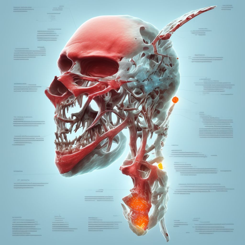 Unspecified fracture of lower end of unspecified ulna, initial encounter for open fracture type IIIA, IIIB, or IIIC digital illustration