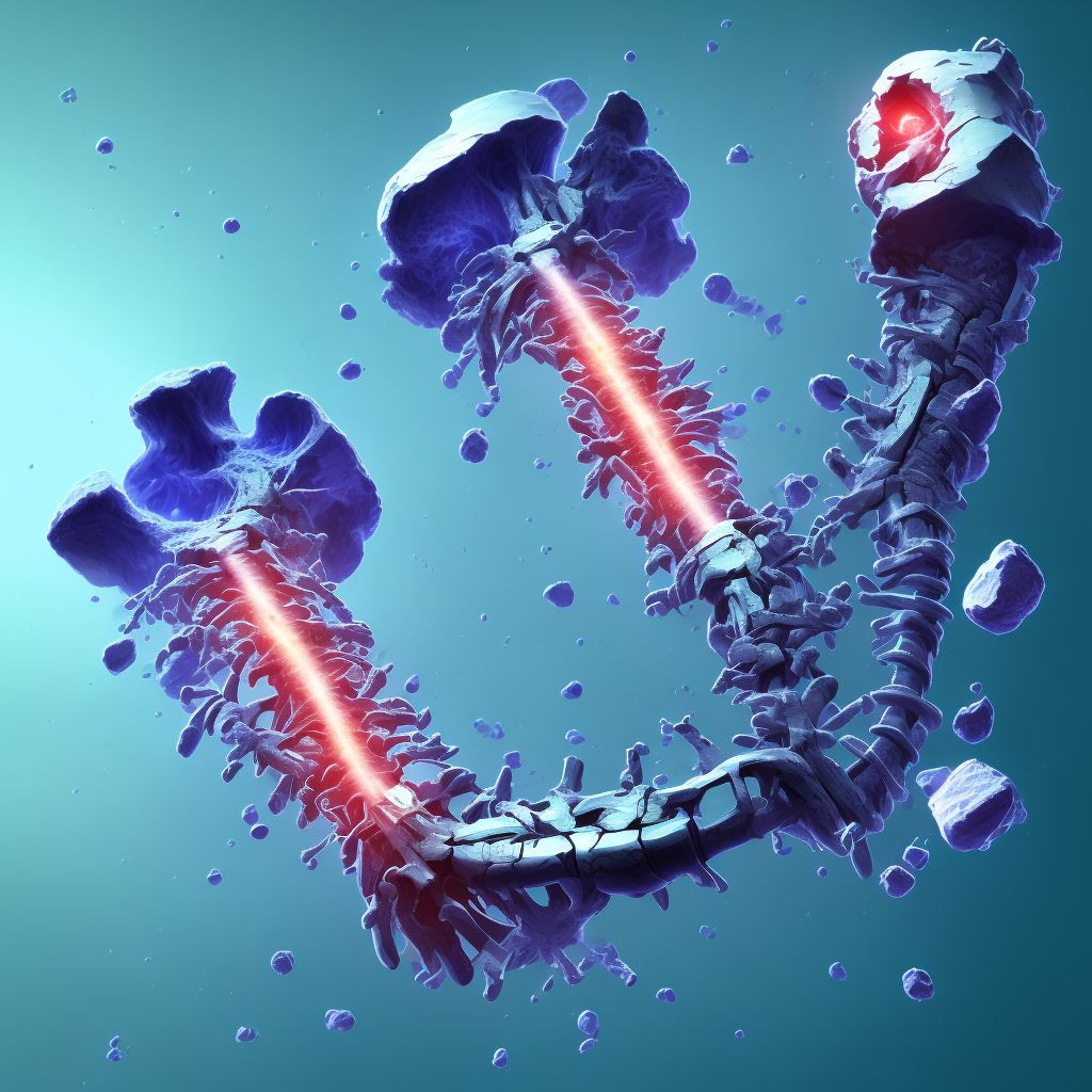 Displaced fracture of right ulna styloid process, subsequent encounter for open fracture type I or II with delayed healing digital illustration