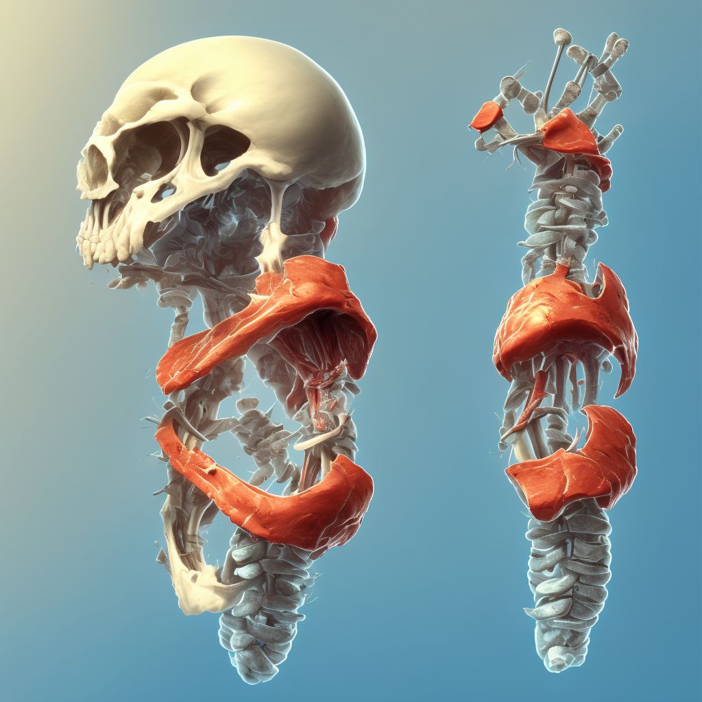 Displaced fracture of right ulna styloid process, subsequent encounter for closed fracture with nonunion digital illustration