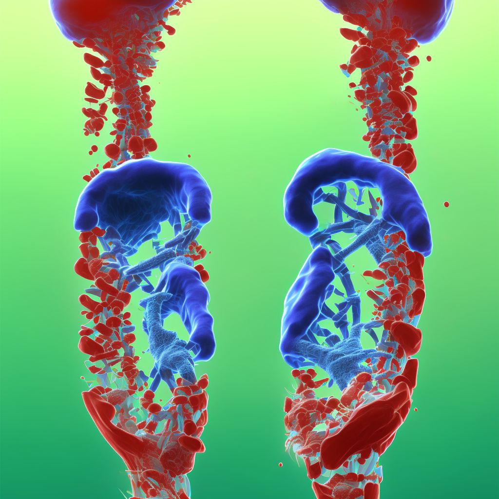 Nondisplaced fracture of left ulna styloid process, subsequent encounter for open fracture type I or II with malunion digital illustration