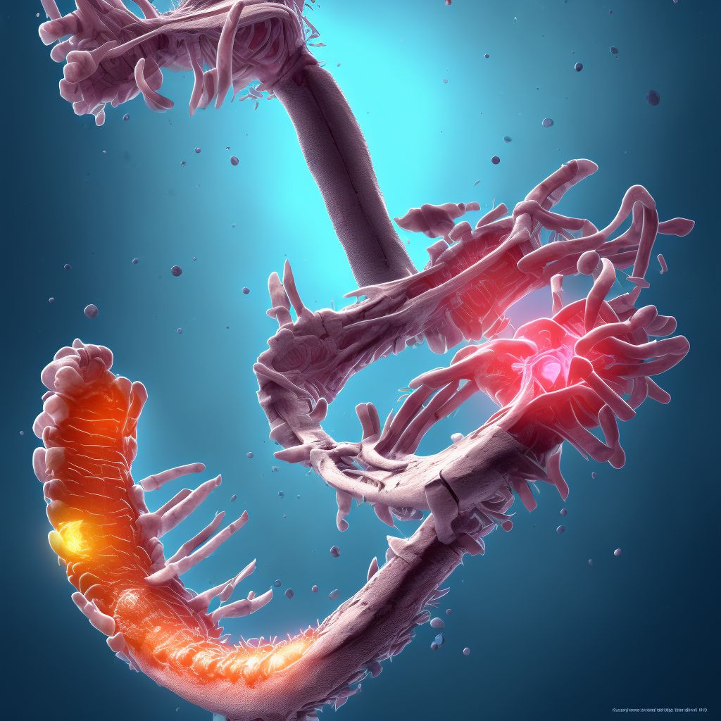 Nondisplaced fracture of unspecified ulna styloid process, sequela digital illustration