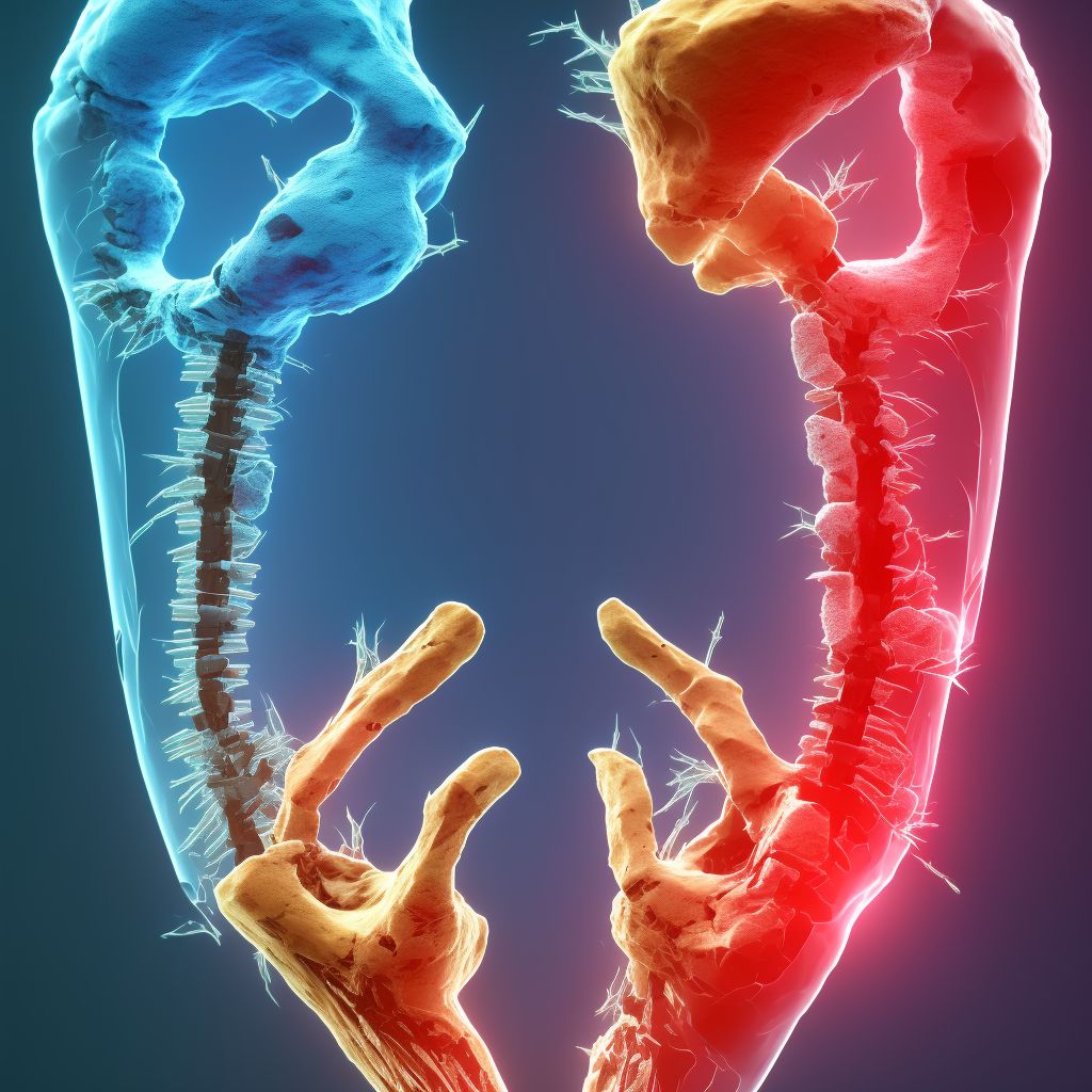 Other fracture of lower end of left ulna, subsequent encounter for open fracture type I or II with routine healing digital illustration