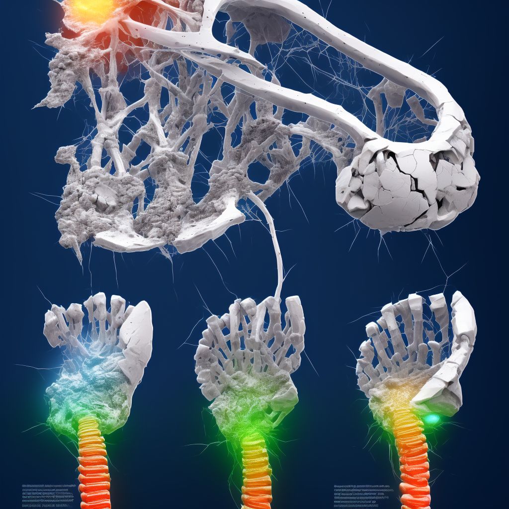 Other fracture of lower end of left ulna, subsequent encounter for closed fracture with nonunion digital illustration