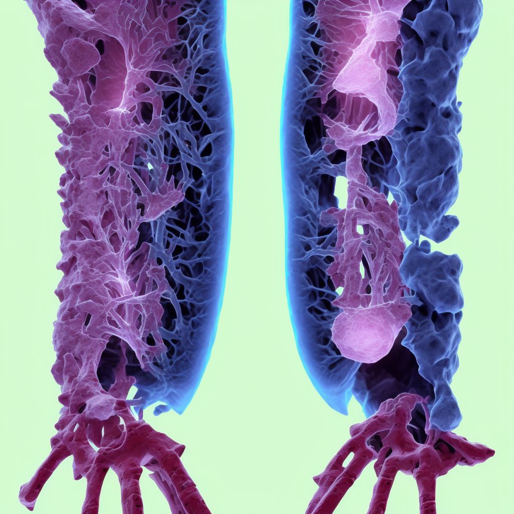 Other fracture of lower end of left ulna, subsequent encounter for open fracture type I or II with nonunion digital illustration