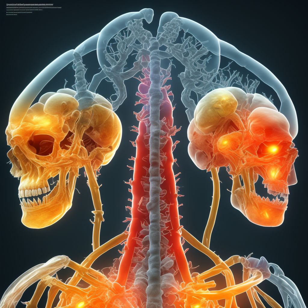 Posterior dislocation of left ulnohumeral joint, sequela digital illustration