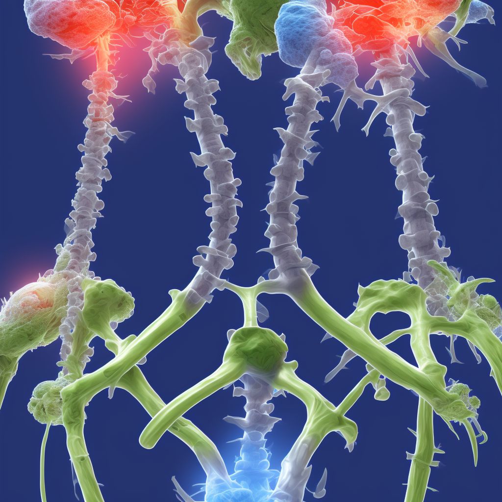 Medial subluxation of right ulnohumeral joint, sequela digital illustration