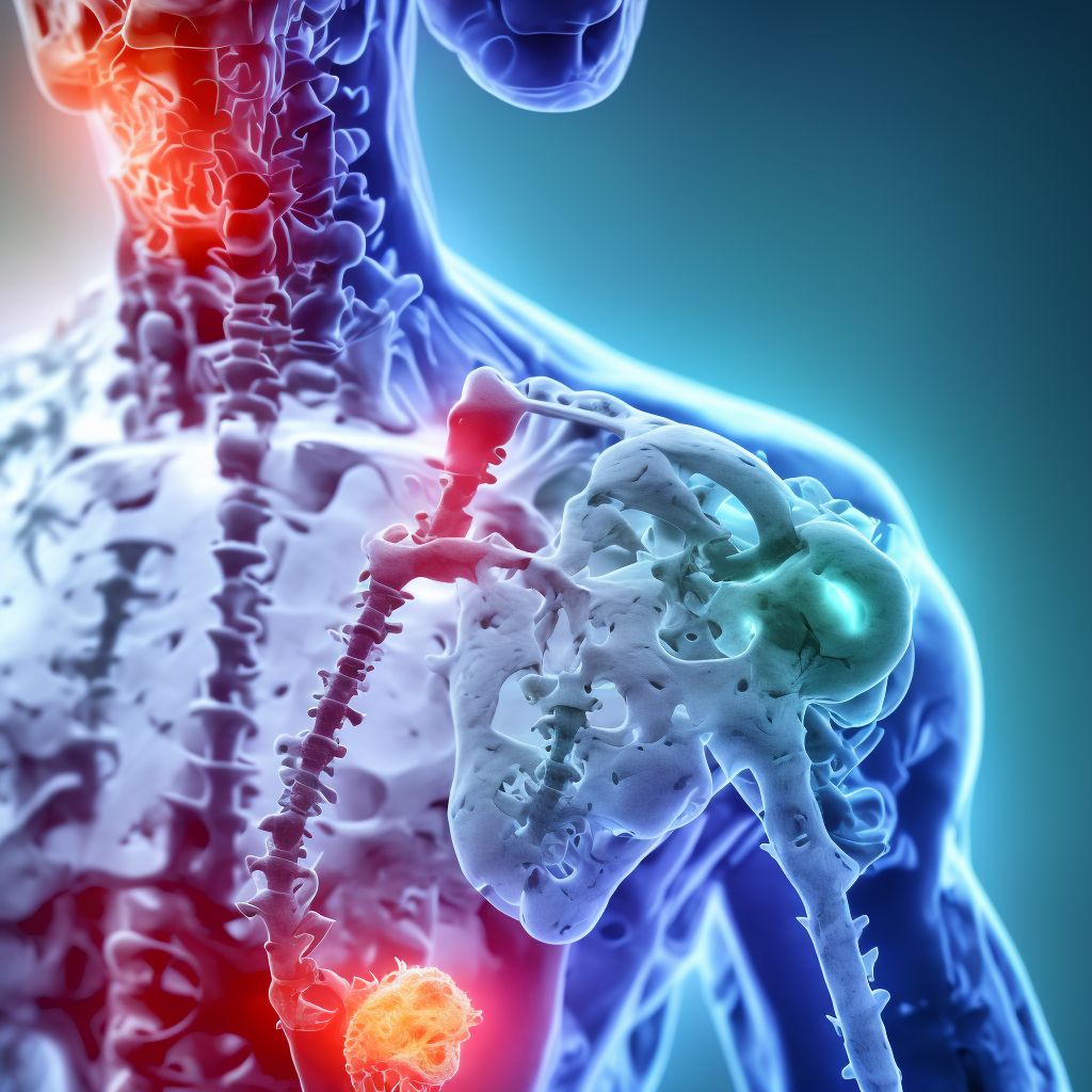 Medial subluxation of left ulnohumeral joint, initial encounter digital illustration