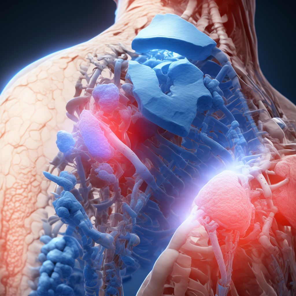 Lateral subluxation of right ulnohumeral joint, sequela digital illustration