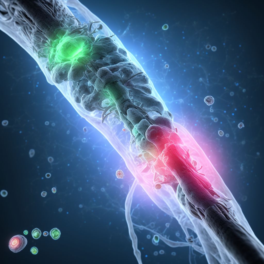 Ulnohumeral (joint) sprain of unspecified elbow, sequela digital illustration