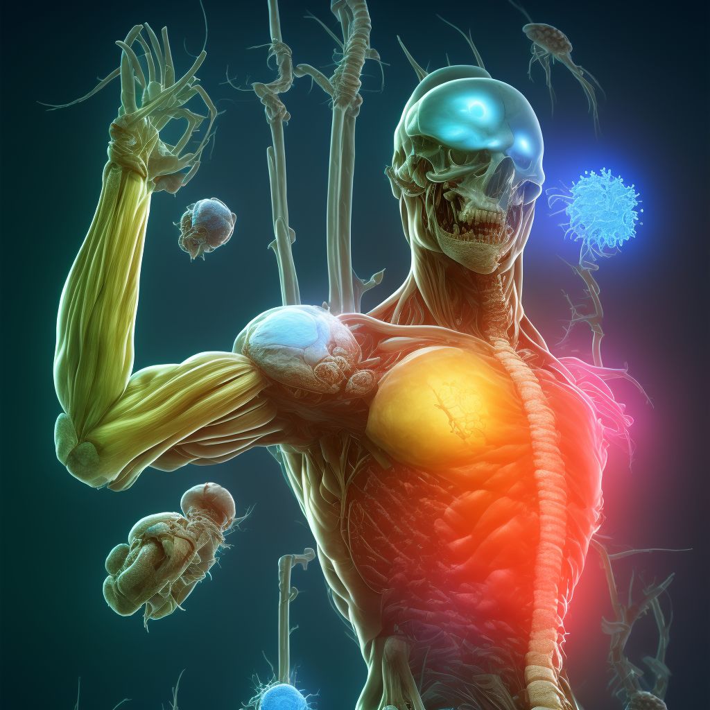 Injury of other nerves at forearm level, unspecified arm, initial encounter digital illustration